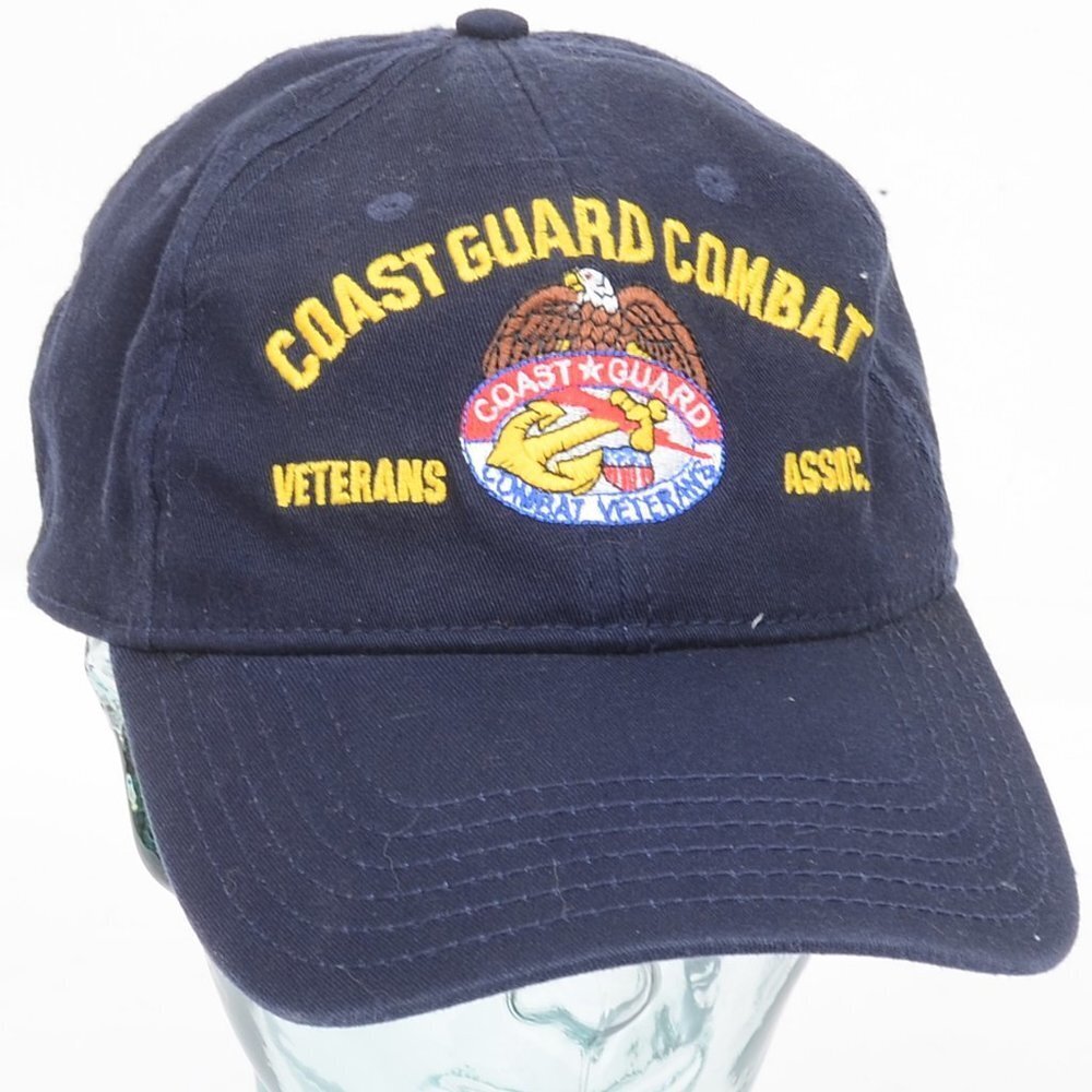 Coast Guard Combat Veterans Assoc Cap Blue FLEX Fit‎ Hat Size L/XL